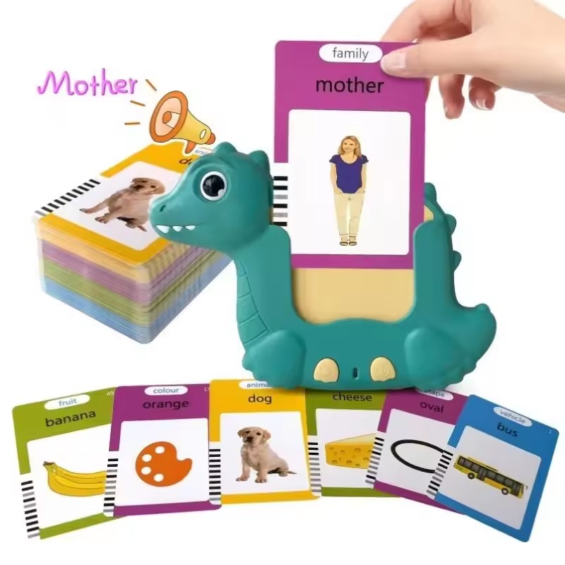 Early Education Toy Dinosaur Card insertion Machine, Children's Puzzle Learning Machine, Card Machine With 112 Cards