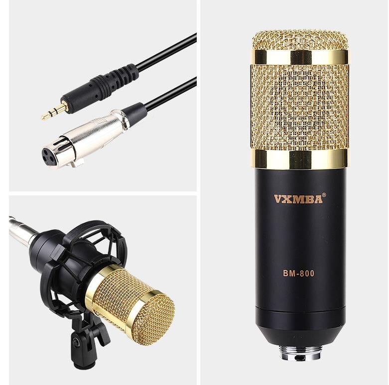 Professional Studio condenser microphone live stream broadcasting set for podcast TikTok mic set stand BM800 BM 800