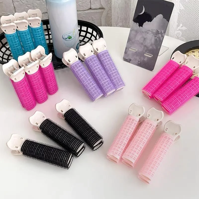 2pcs No Trace Head Hair Roots Fluffy Clip Lazy Air Bangs Self-adhesive Fluffy Hair Clip Curling Device Forehead Curler Hair