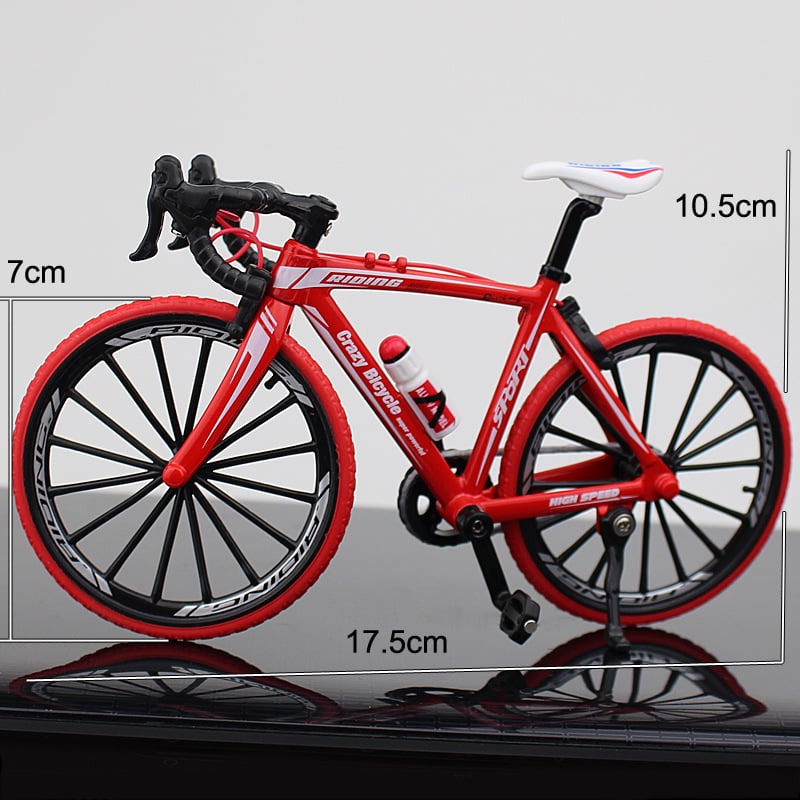 1:10 Diecast Bicycle Alloy Miniature Finger Racing Boys Bike Model Ornament Living Room Kids Gift Children Toy Office Crafts