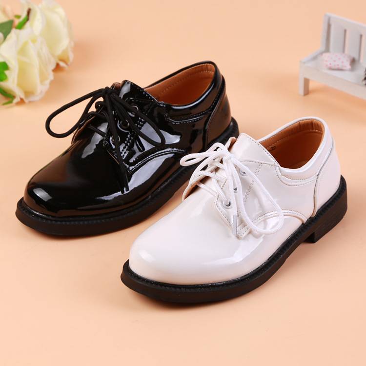 Boys Leather Shoes Black Autumn Children Shoes Boys And Girls Leather Shoes For Kids Baby Rubber Pattern chaussure enfant
