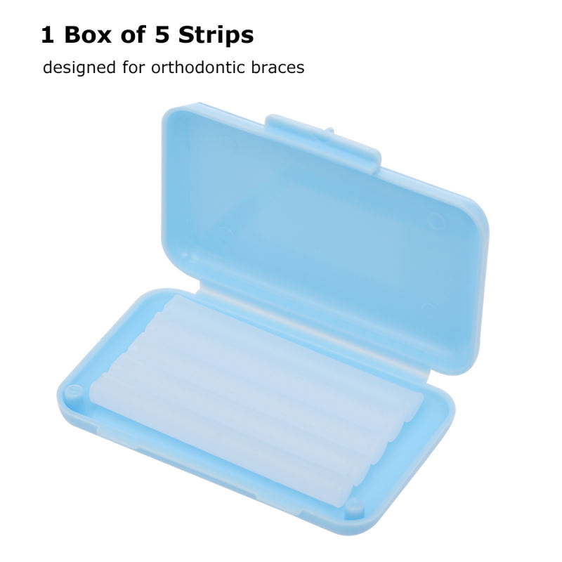 10PCS Teeth Wax Kit Pain Relief for Orthodontic Braces Wearers 1 Box of 5 Strips Dental Wax for Oral Care
