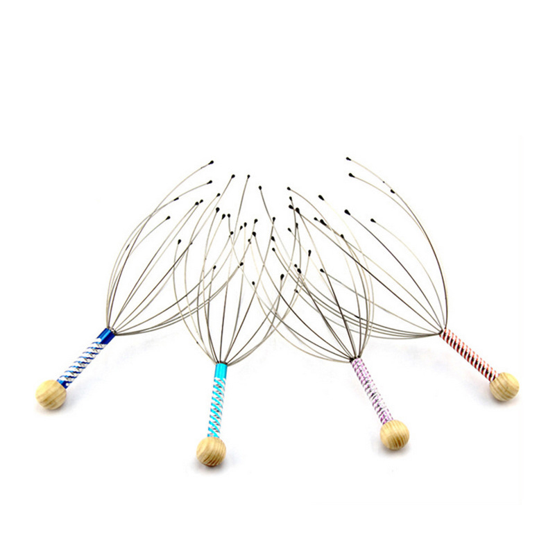 Octopus Head Massager Scalp Relaxation Relief Body Massager Remove Muscle Tension Tiredness Metal Head Massager Instrument &