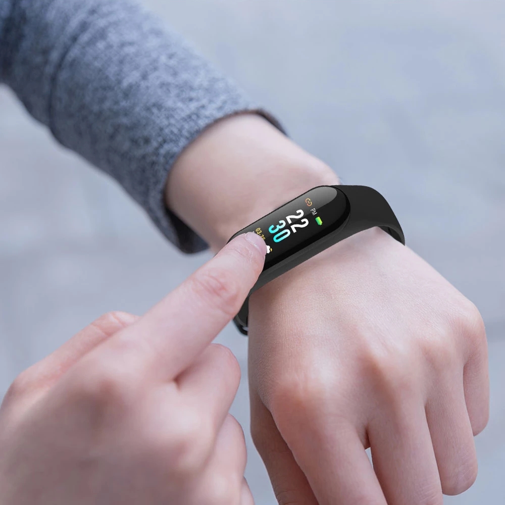 M3Plus Men's and Women's Smart Watch Sports Fitness Watch Color Screen Waterproof Blood Pressure Monitor Heart Rate Waterproof S