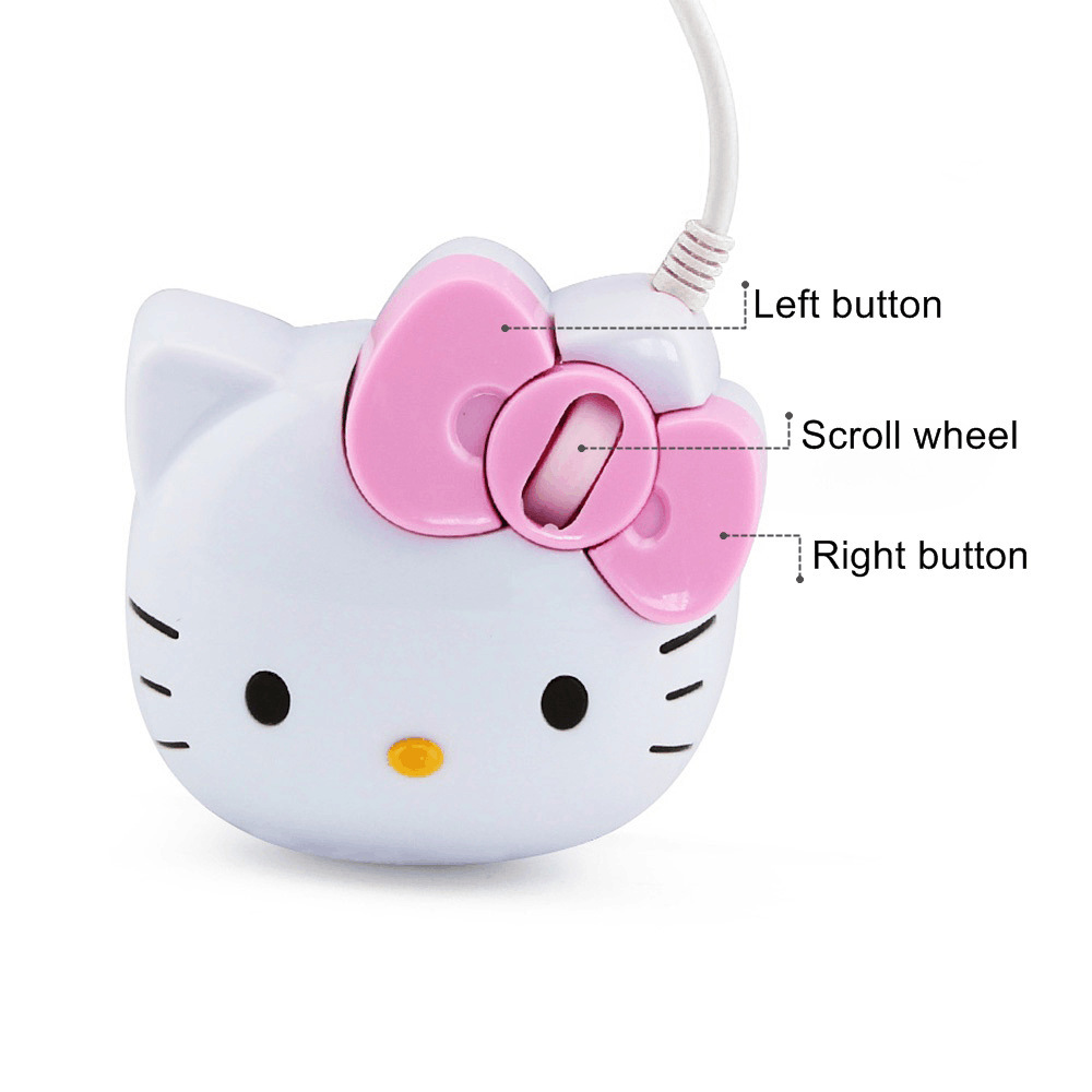 Kitty Cat Head Mouse Creative Cute Cartoon Ultra Thin Girl Mouse