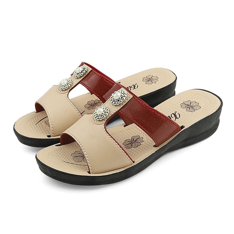Summer new popular women's cool slippers with anti slip thick sole and fashionable women's shoes