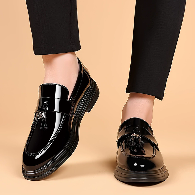 Men's Autumn Business Dress Casual Soft Bottom Black Men's Wedding Groom Shoes