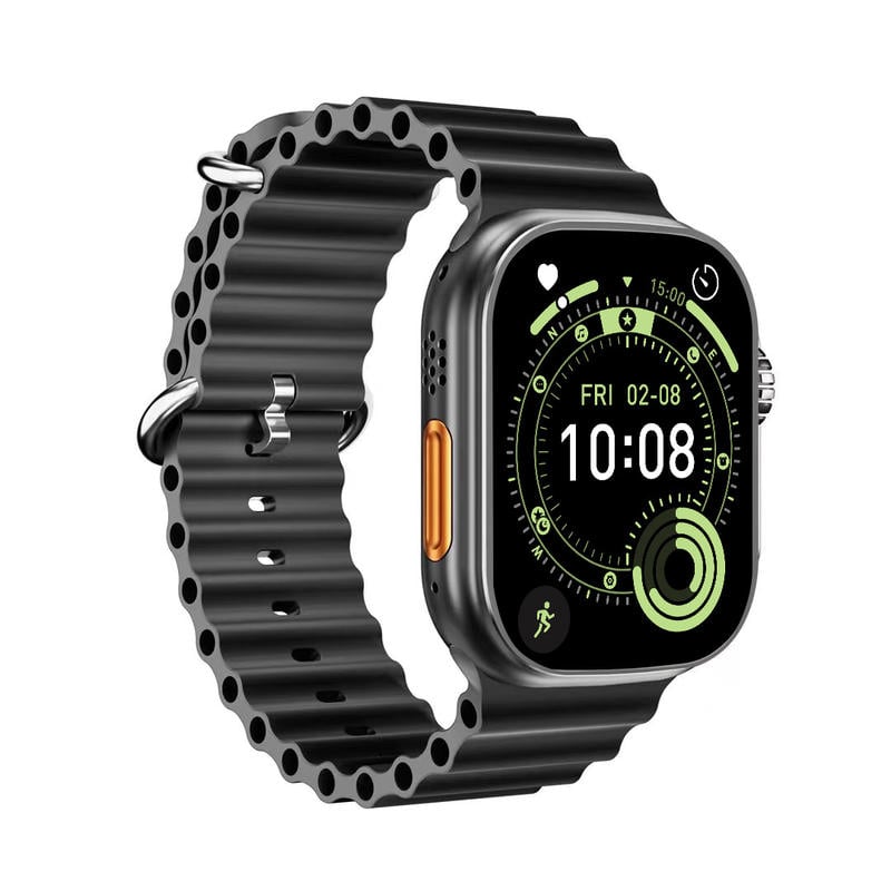 T900U Smart Watch Wireless Call Heart Rate SpO2 Exercise Temperature Monitoring Silicone Band TFT Display