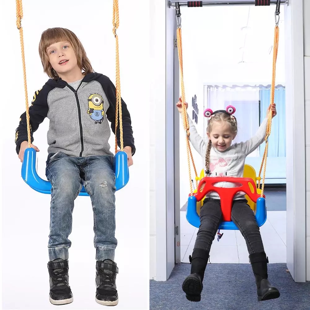 Baby Boy Girl Safety Swing Indoor Adjustable Bucket Baby Swing Seat With Seat Belt Kids Outdoor Yard Play Children's Swing Toy