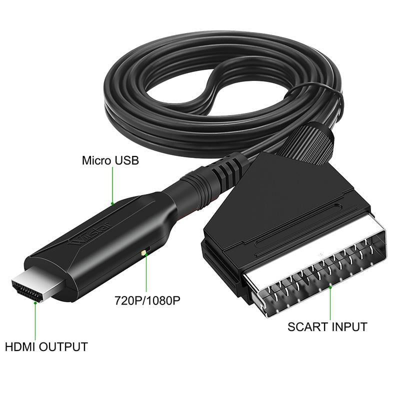 HDMI to SCART/SCART to HDMI converter for set-top box game console audio and video adapters