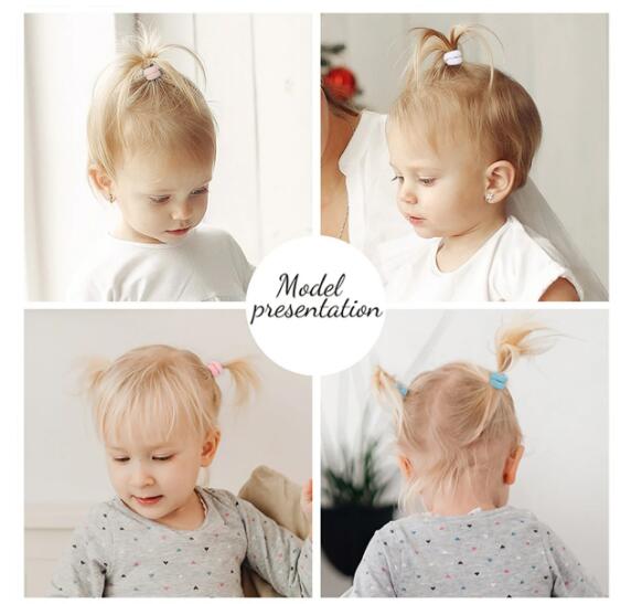 100pcs Girls Colorful Elastic Hair Bands Ponytail Hold Hair Tie Rubber Bands Scrunchie Hair Accessories Bands for Girls