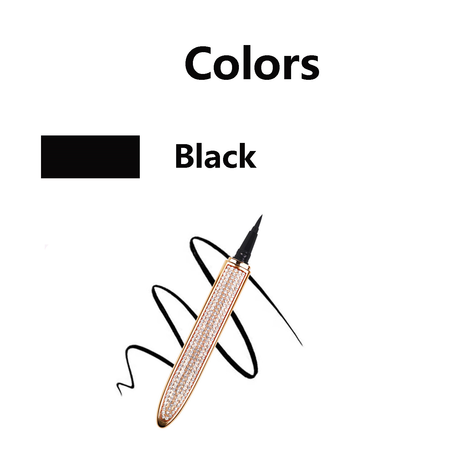 New 2 In 1 Magic Lash Liner Glue Pen Self-adhesive Non Magnetic No Glue Bling Glitter Liquid Eyeliner Waterproof Eye Makeup Tool