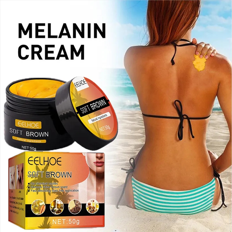 Quick Self-Tanning Cream Men Women Summer Beach Self Care Brown Tan Cream Bronzer Body Self Tanning Accelerator