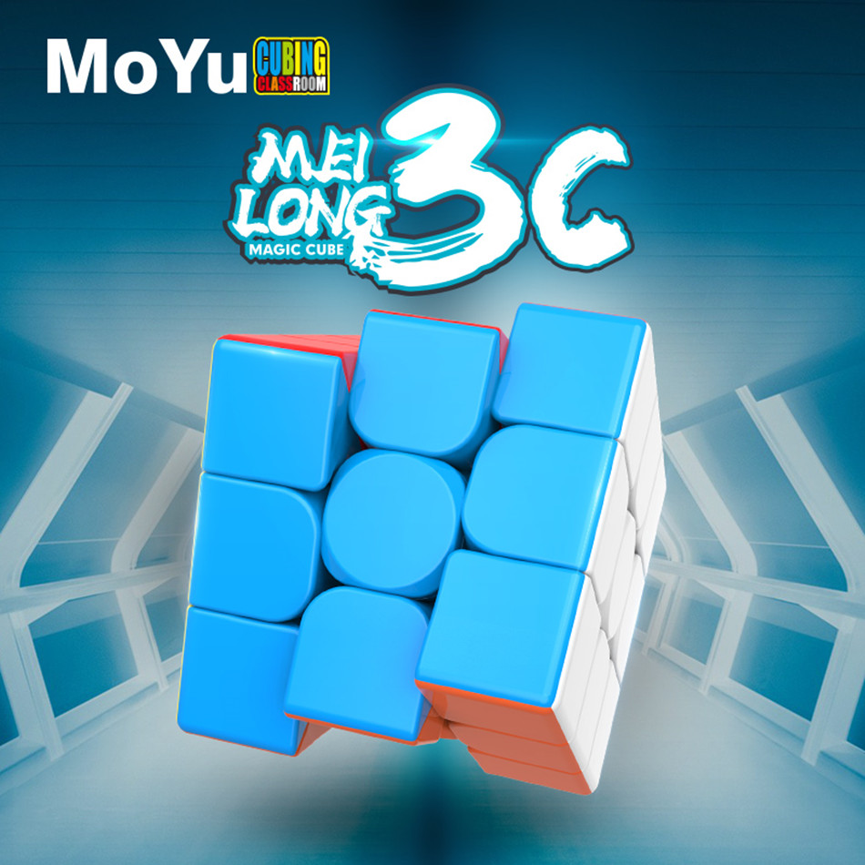 Moyu Cubing Classroom Meilong 3/3C 3x3 Magic Stickerless 3 Layers Speed Cube Professional Puzzle Toys For Children