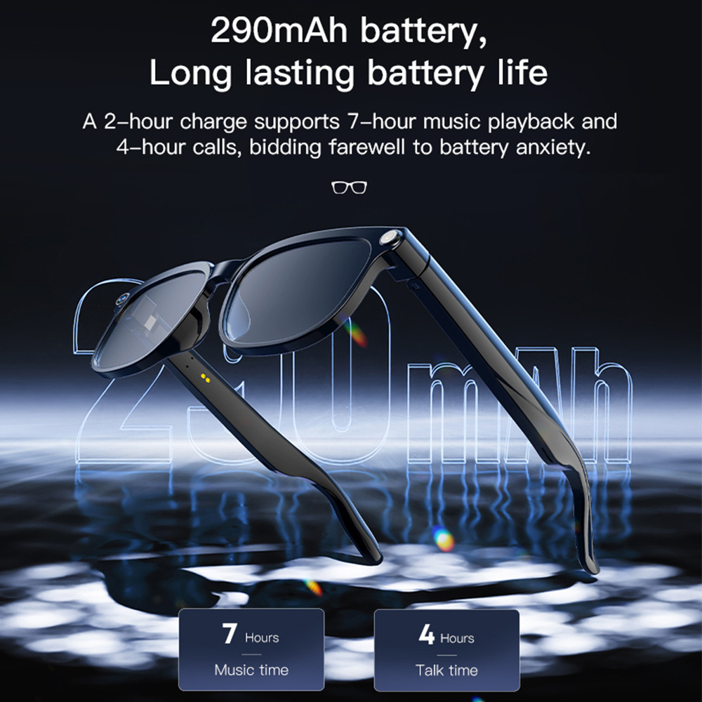 Smart Ai Camera Glasses 800mp Hd Photo Video Bluetooth Call Ai Simultaneous Interpretation Wifi 290mah Hands Free For Daily Use