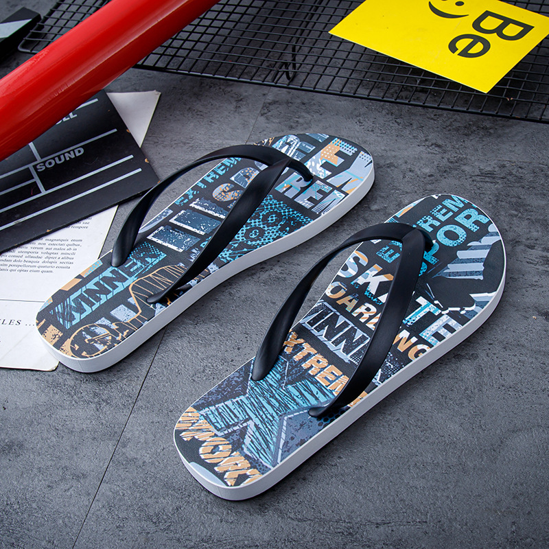 Cross border new summer men's and women's flip-flops flip flops, slip resistant, indoor flat bottomed beach flip-flops