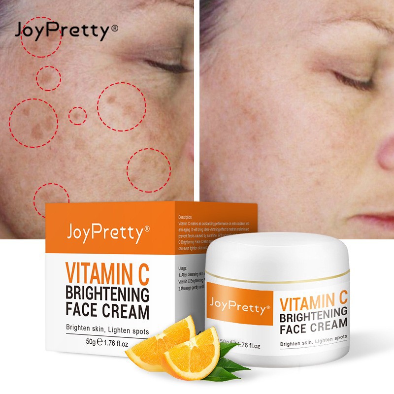 Vitamin C Face Cream and Seurm Essence Hyaluronic Acid Whitening Moisturizing Brighting Skin Nourishing Serum Cream Skin Care