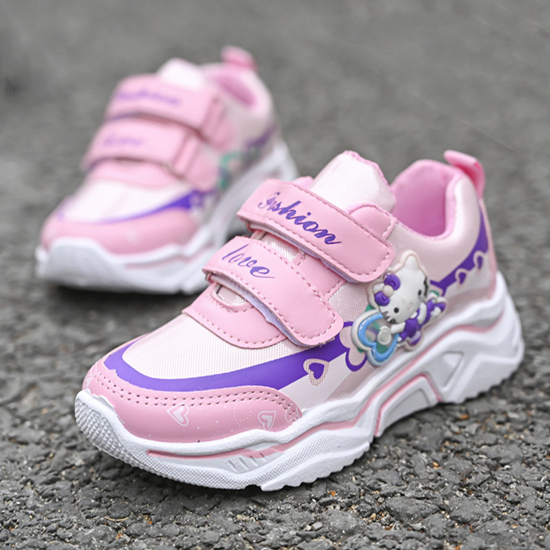 Girls' shoes new running shoes casual shoes single shoes breathable leather mesh shoes children's shoes