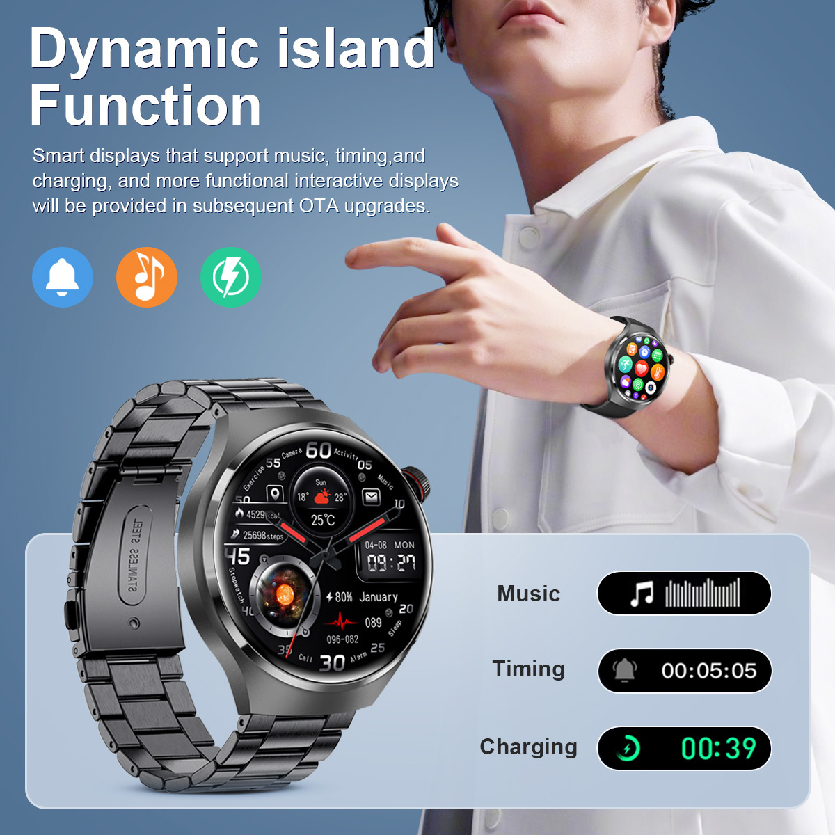 GT4 PRO smartwatch heart rate blood oxygen Bluetooth call smartwatch gt4 Pro