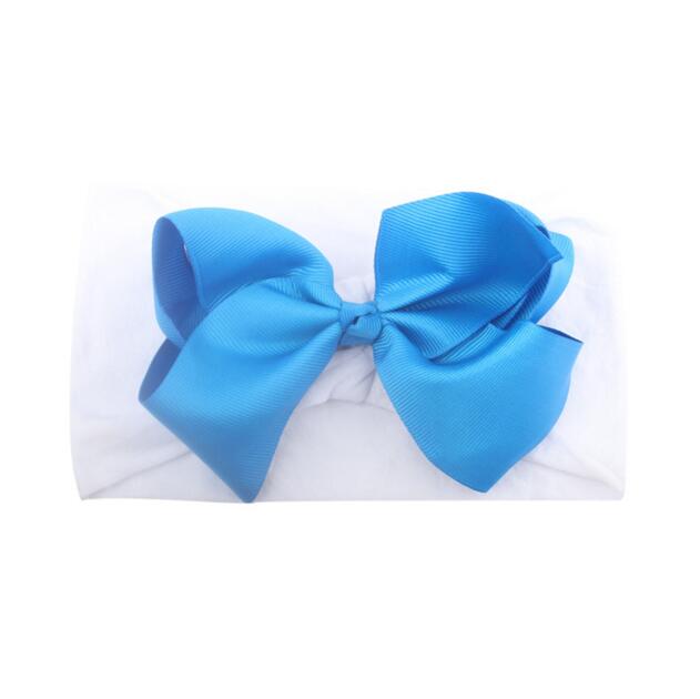 New bow-knot children's hair decoration baby's elastic soft nylon Hairband