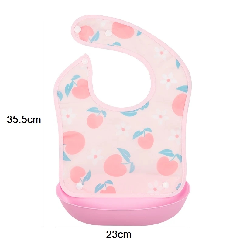 Waterproof Soft Baby Bibs Cute Cartoon Printed Kids Girl Boy Bibs Adjustable Children Bib Detachable Baby Lunch Feeding Stuff