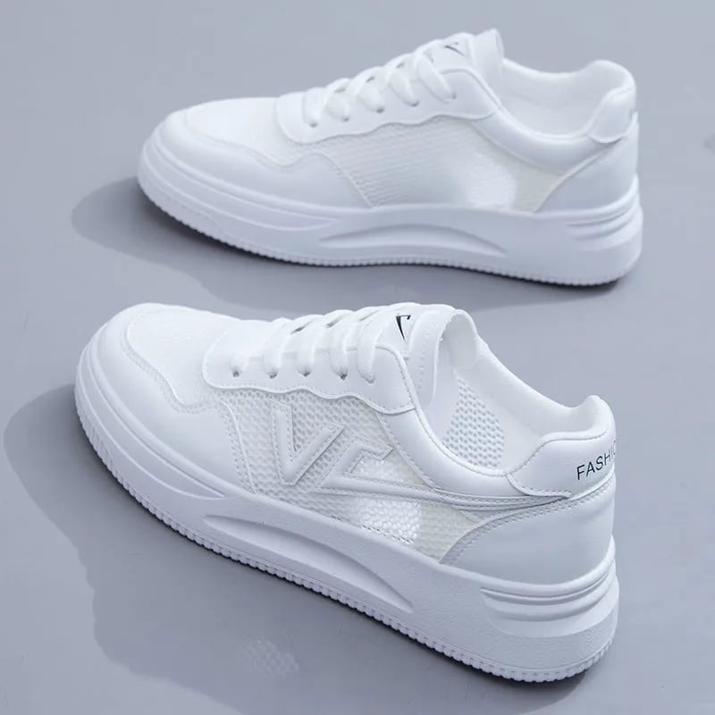 Mesh Small White Shoes Summer New Versatile Hollow Out Breathable Single Mesh Sports Board Shoes Mesh Shoes