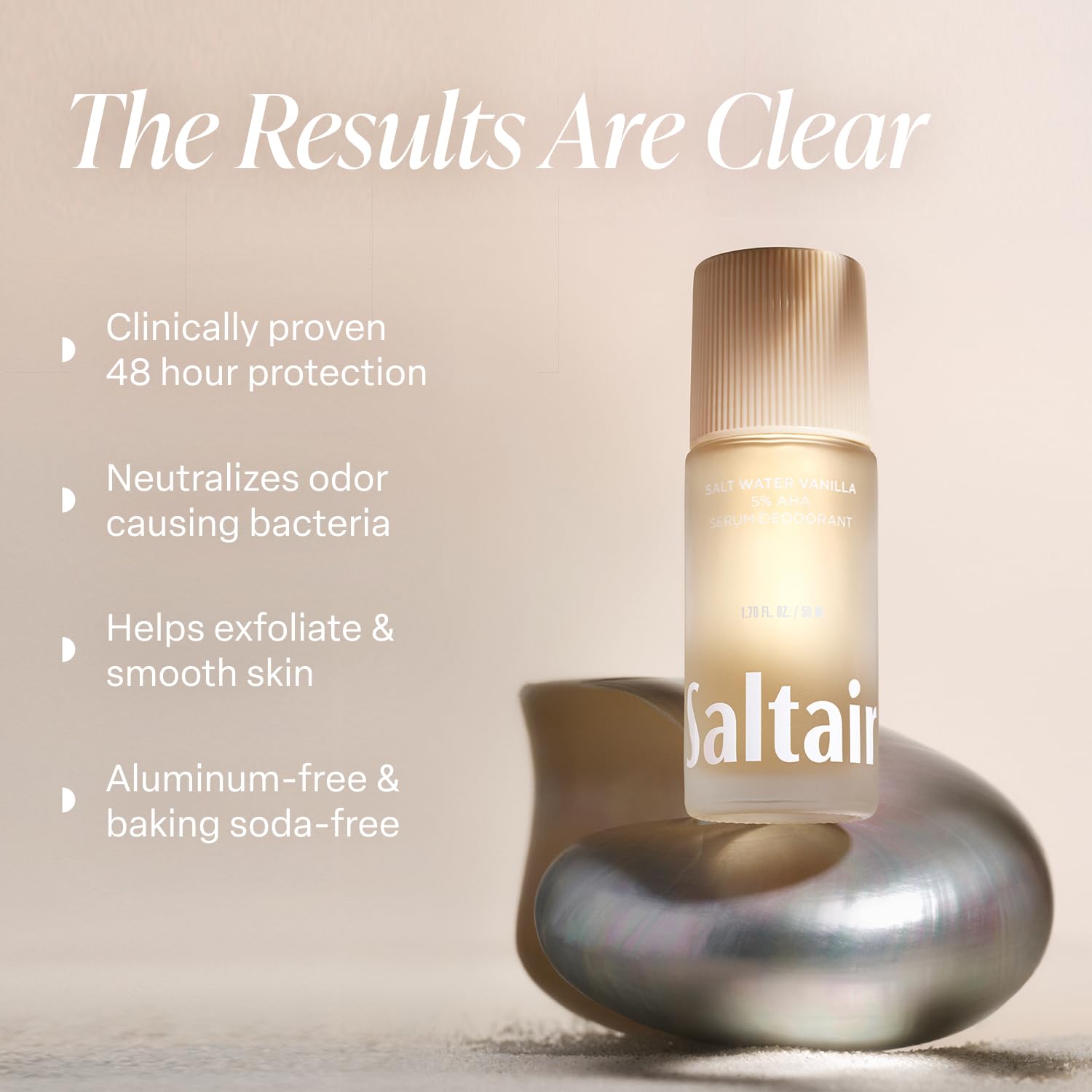 Saltair Serum Deodorant Salt Water Vanilla 2 Pack Luxurious Salt Water Vanilla After Shower and Bath Oil Moisturizer