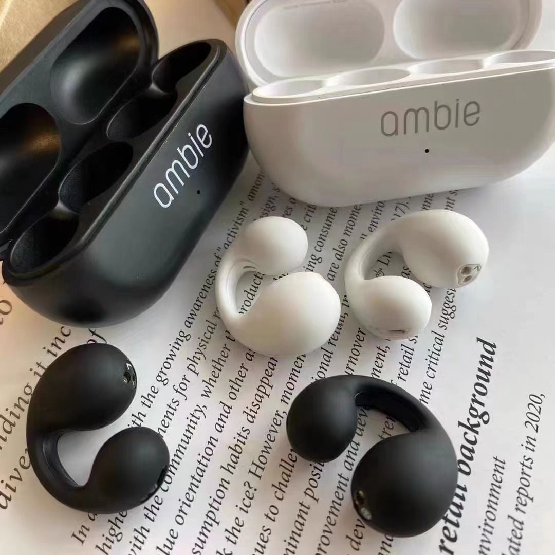 2023 New For Ambie Sound Earcuffs 1:1 Ear Earring Wireless Bluetooth Earphones Auriculares Headset TWS Sport Earbuds