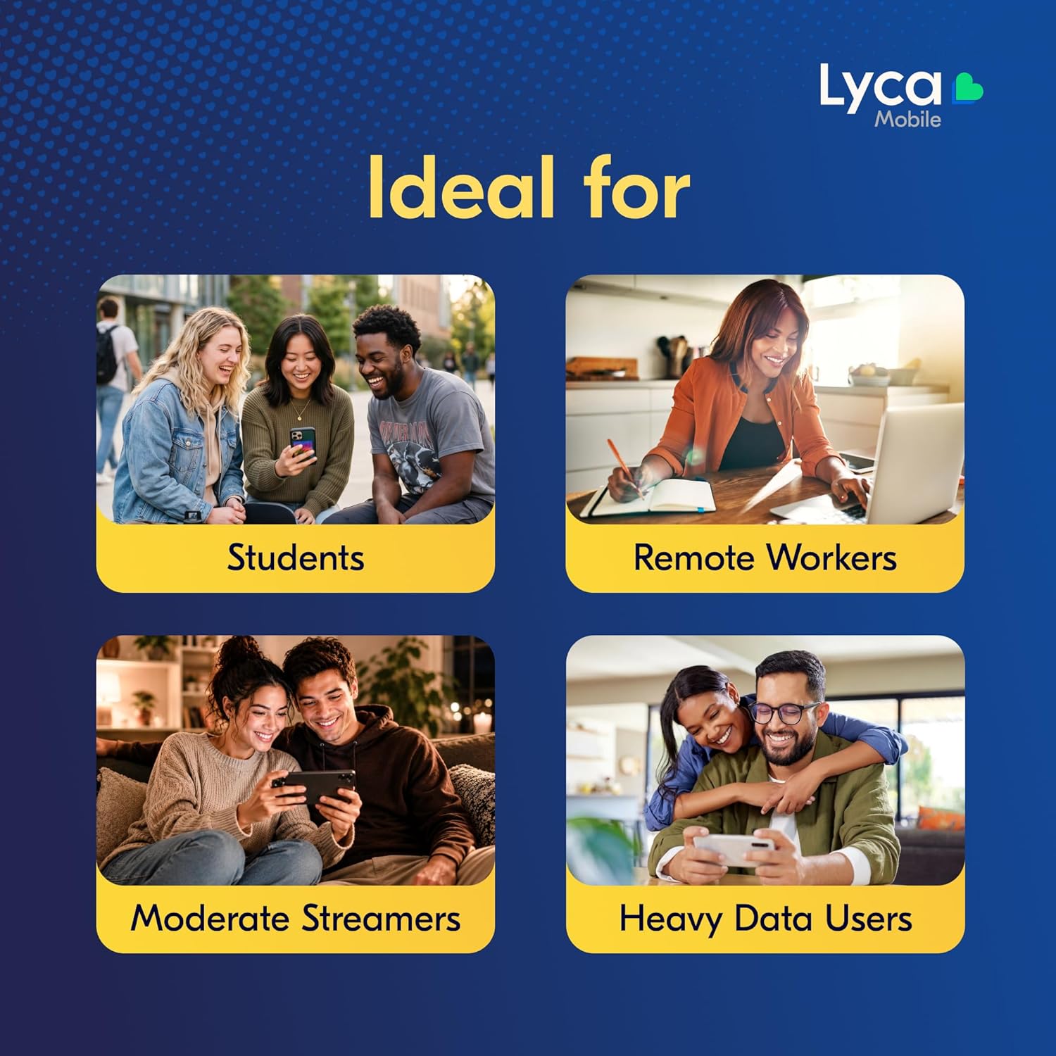 Lyca Mobile USA Prepaid 5G/4G SIM Card | $19 Plan | Unlimited Talk, Text & Data | 5GB High Speed Data (5GB Hotspot) | 30 Days