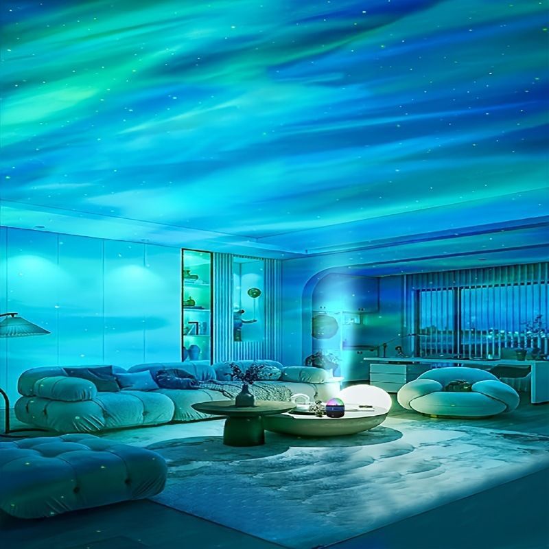 Starry Sky Atmosphere Light Aurora Water Ripple Romantic Projection Light Bedhead Starry Sky Light Bedroom Nightlight