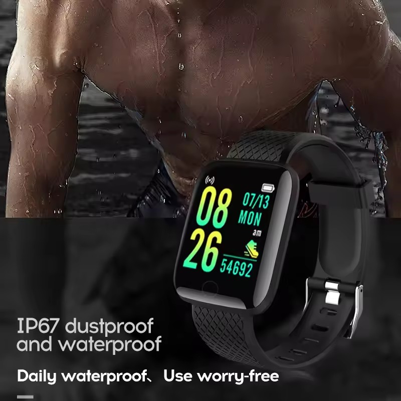 116 Plus Smart Bracelet Waterproof Smart Watch Step Counting Multi Sport Mode Message Reminder Heart Rate Monitor Blood Pressure