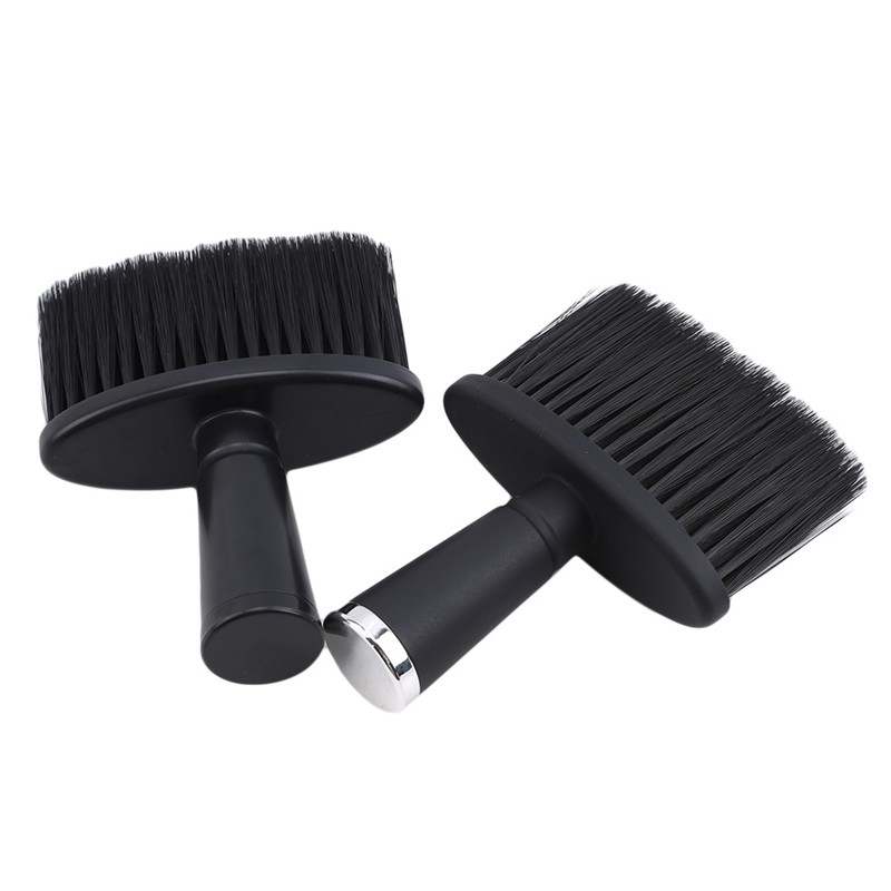 Professional Soft Black Neck Face Brushes Barber Hair Clean Hairbrush Beard Brush Salon Cutting Hairdressing Styling Tool &