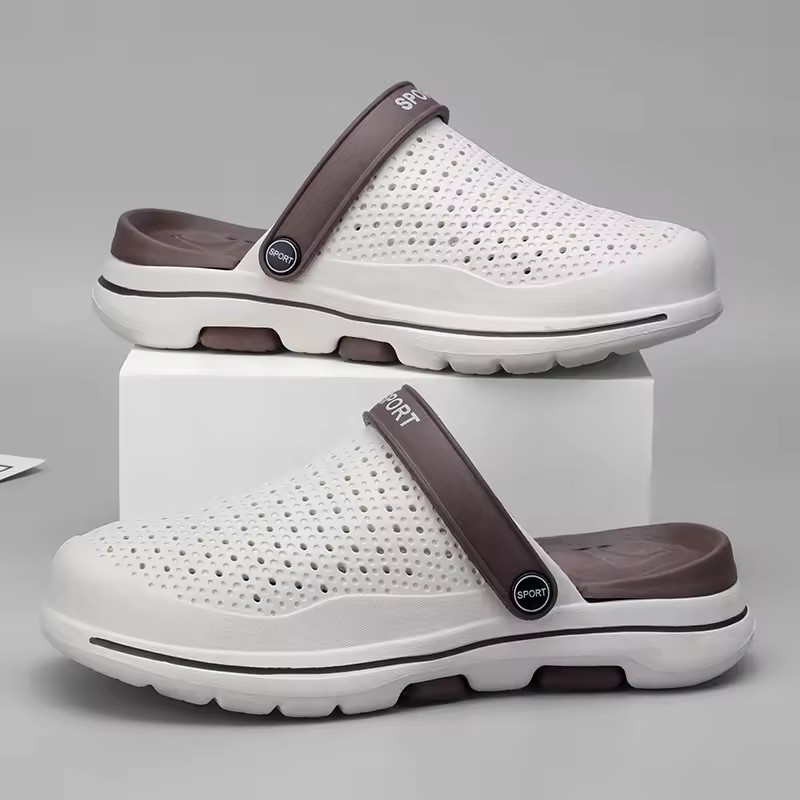 Deodorant and non-slip beach sandals new outdoor slippers wear thick soles wear-resistant soft bottom Bao head