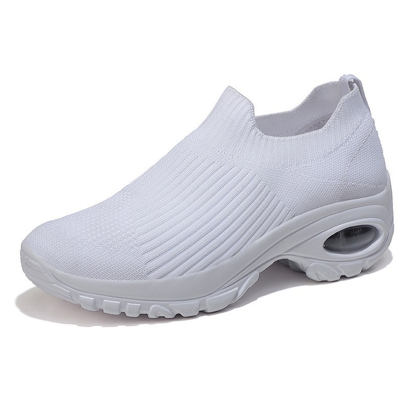 2024 summer New Women Fashion Casual Sport Shoes Wedge Platform Sneakers Ladies Breathable Vulcanized Shoes