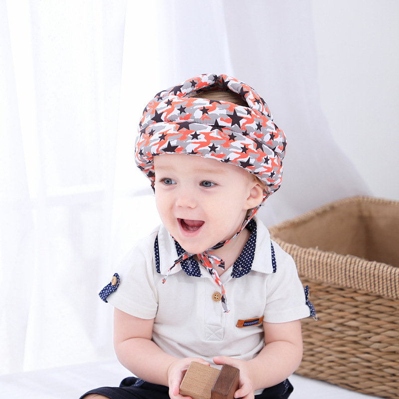 Cotton Infant Toddler Safety Helmet Baby Kids Head Protection Hat for Walking Crawling Baby Learns To Walk The Crash Helmet