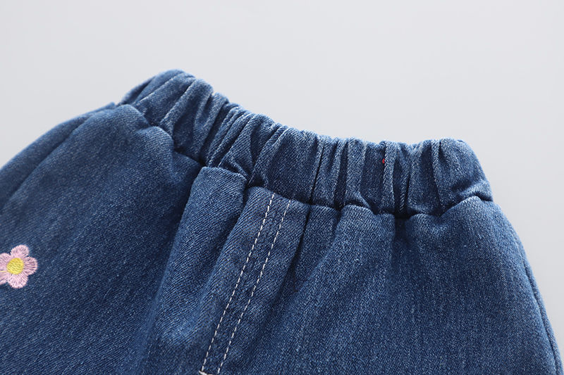 Toddler Kids Baby Girls Ruffle Tops Sweatshirt Denim Pants Jeans Outfits Children's clothing 2PCS Sweater+Jeans