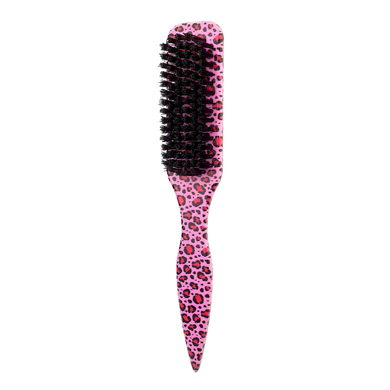 Boar Bristle Slick Back Hair Brush for Sleek Ponytail Bun & Smoothing Baby Hairs, Flyaways, Edge Control - Backcombing & Teasin
