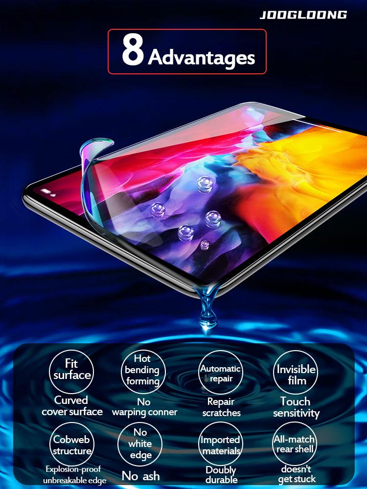 Hydrogel film For iPad 9.7 Air 4 3 2 1 2017 Screen Protector For ipad 7 10.2 mini 4 5 pro 11 10.5 Soft Protective Film