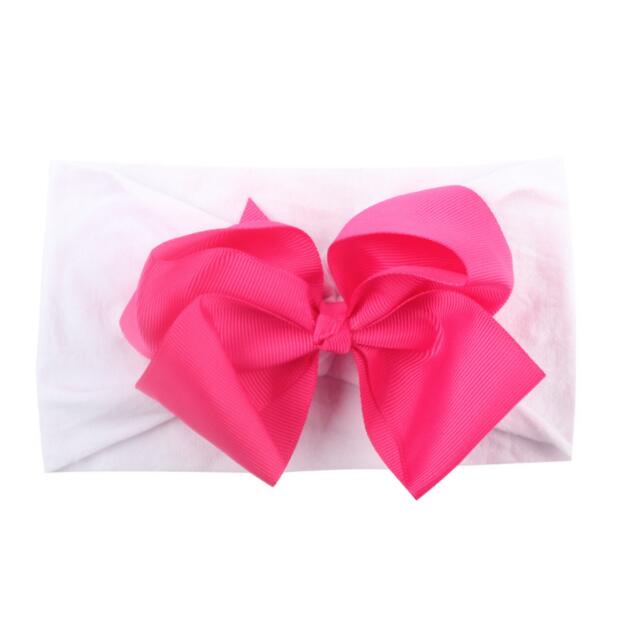 New bow-knot children's hair decoration baby's elastic soft nylon Hairband