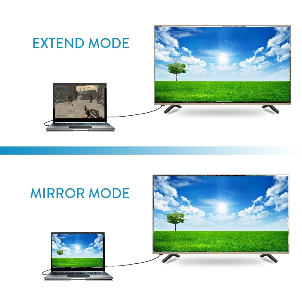 1080P USB To VGA Adapter USB 2.0/3.0 to VGA External Video Card Multi Display Converter for Desktop Laptop PC Monitor Projector