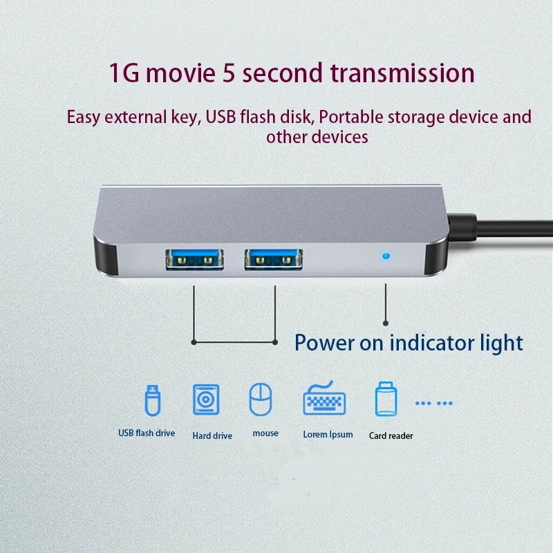 Type-c Docking Station To HD Converter USB3 In 1 New HubUSB-c Notebook Expansion Dock Hub Docking Station