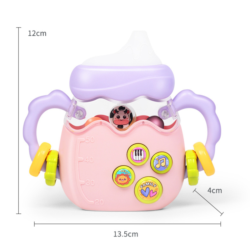 Baby Bottle Toy Education Early Education Music Rattle Can Bite Gums
