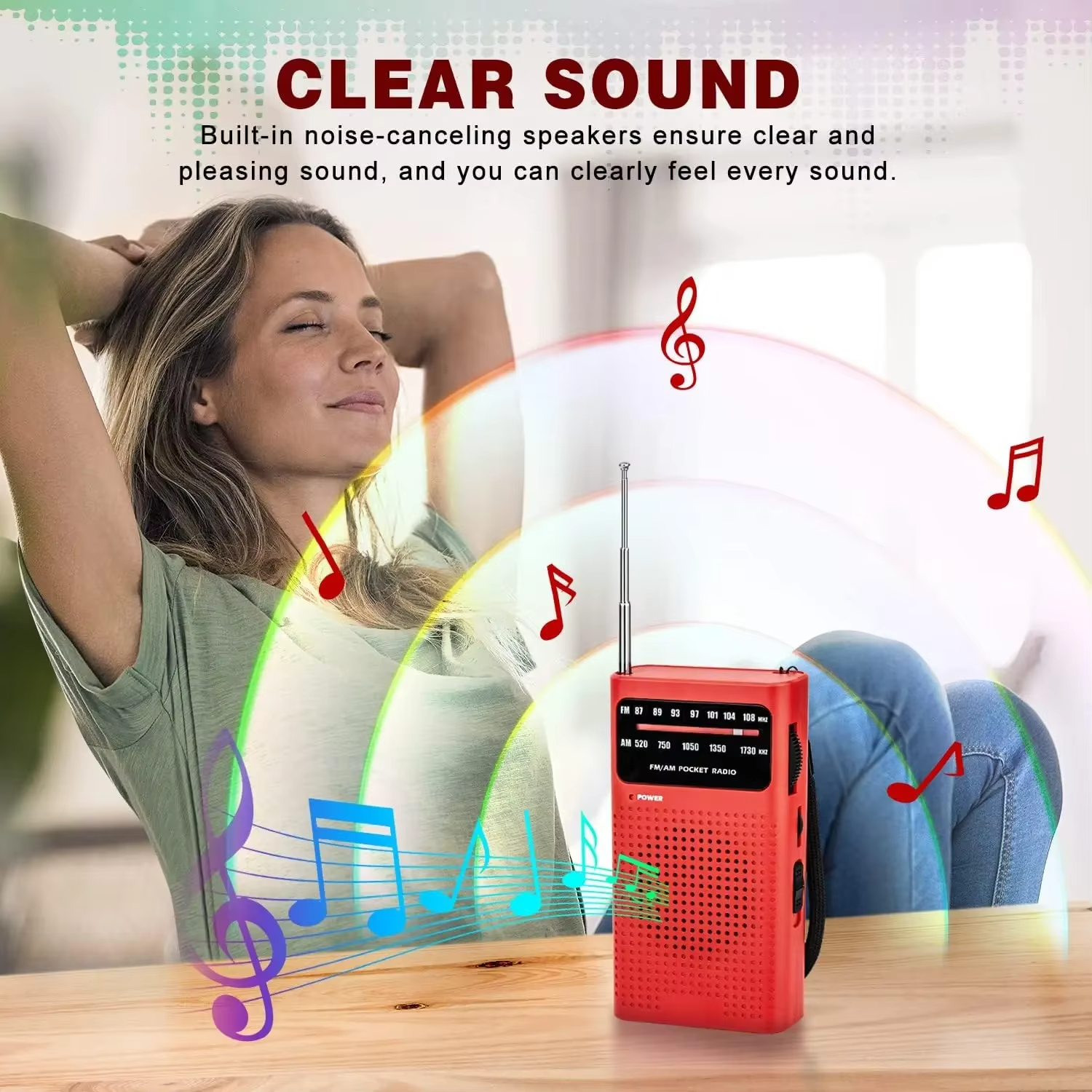 Emergency Survival Full-Band AA Battery Small Portable Radio Mini AM FM Pointer Pocket Radio for Running Compaing Travel Analog