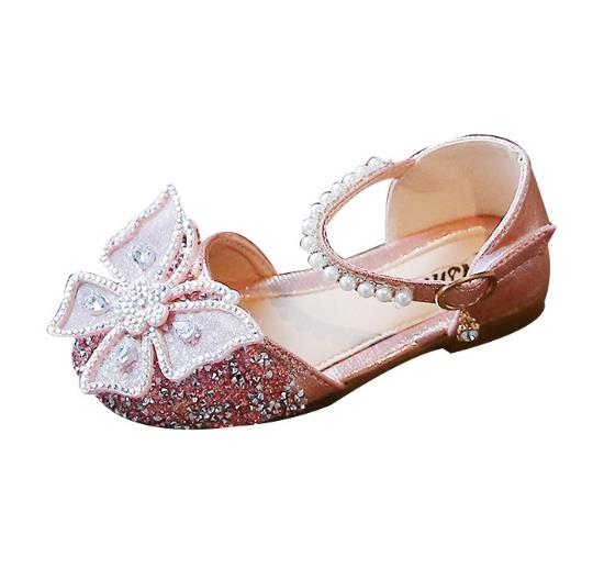 Kids shoes fashion shoes Bow tie girl leather shoes Princess shoes for children Children's shoes Student casual Christmas shoes