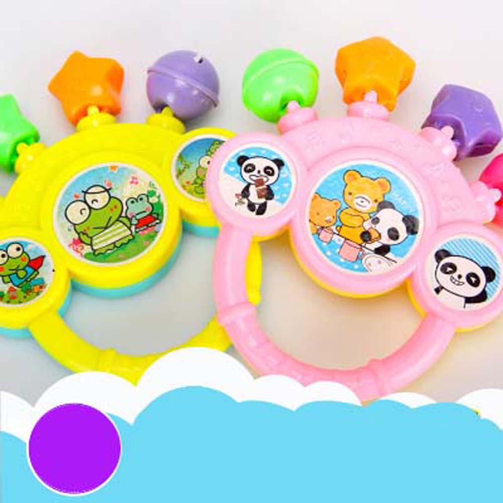 Baby Lovely Cute Rattles Hand Bell Toy Cartoon Colorful Develop Baby Intelligence Grasping toy Gift For Baby 0-12 Months