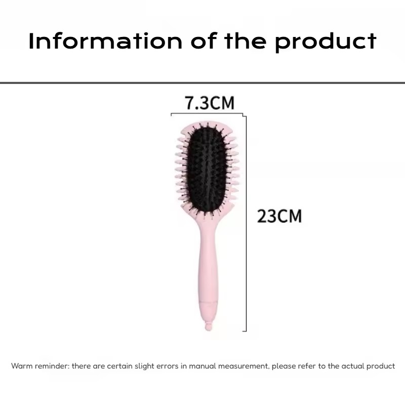 1PC Spring Cushion Hair Brush Natural Boar Bristle Volumizing Comb for Curly Hair Scalp Massage Detangling Tool Frizz Control