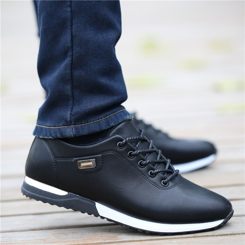 Fashion Loafers Walking Footwear Outdoor Breathable Sneakers Men's PU Leather Business Casual Shoes for Male