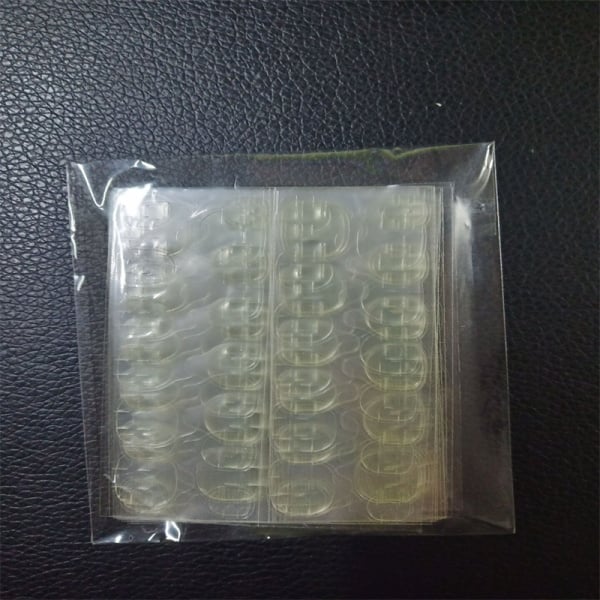 50sheet/Bag Yellow Transparent Double Sided Self Adhesive Sticker Collapsible Jelly Waterproof DIY Fake Nail Extension Glue Tool