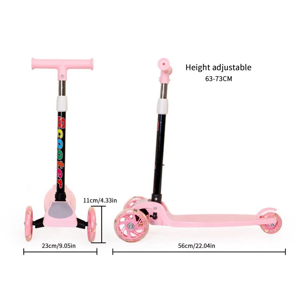 Toy Folding Children Scooter 2-8 Years Old Three-wheel Flashing Skateboard Swing Car Indoor And Outdoor Children's Scooter