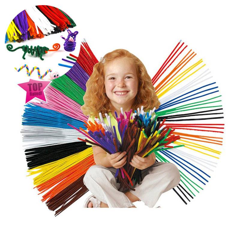 100pcs Multicolour Chenille Stems Pipe Cleaners Handmade DIY Art Craft Material kid Creativity handicraft Toy